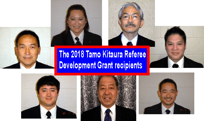 2018 Tamo Kitaura Referee Development Grant recipients