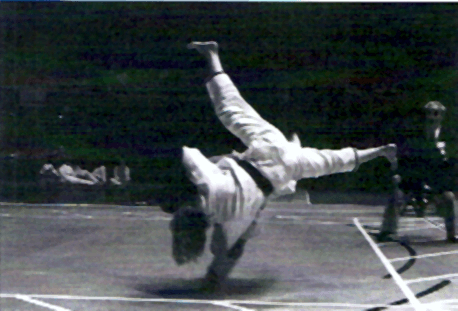 Darlene Anaya throwing opponent with an ippon seoi nage