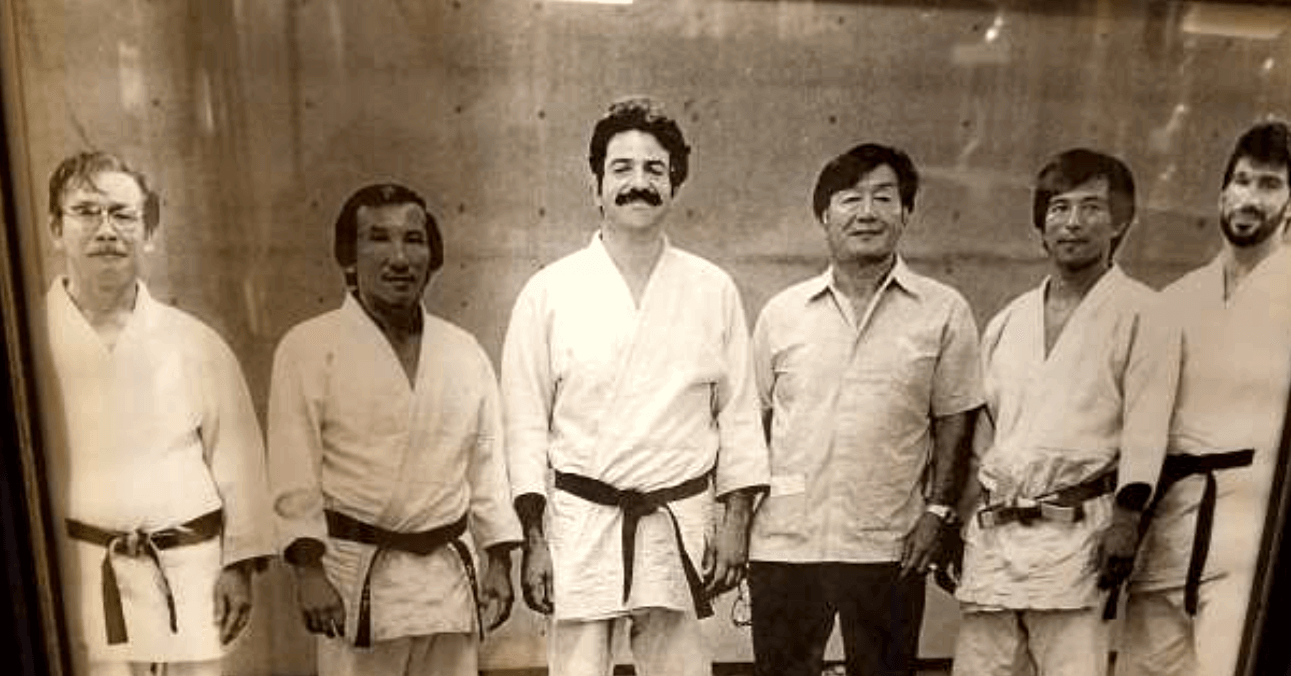 Puerto Rico Judo Federation: Left to Right, Sensei Chang, Sensei Chiu, Sensei Montalvo, Sensei Takahama, Sensei Tomita, Hector Estevez