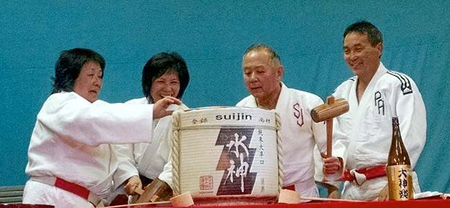 At Cenco's Obon festival (L-R Eiko Shepherd, WIlina Monar, Vaughn Imada, Cal Kitaura)