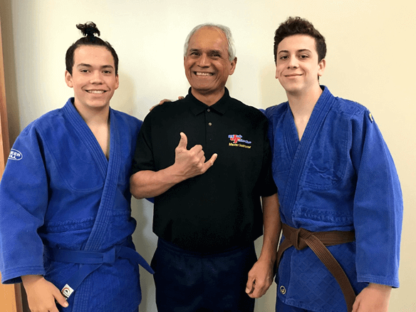 Grandsons, Keanu and Kalani with Rocky