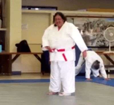 Sensei Natalie at Aiea Hongwanji Judo Club