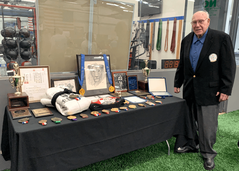 Ferdinand Tihista at the Salinas Valley Sports Hall of Fame ceremony