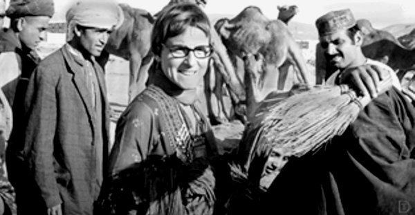 Photo of Fran Vall during her work for the US State Department Foreign Service