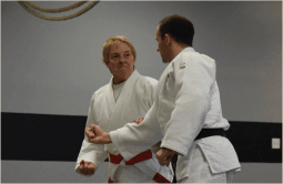 Frances Glaze and Robert Gouthro demonstrating Goshin-jutsu