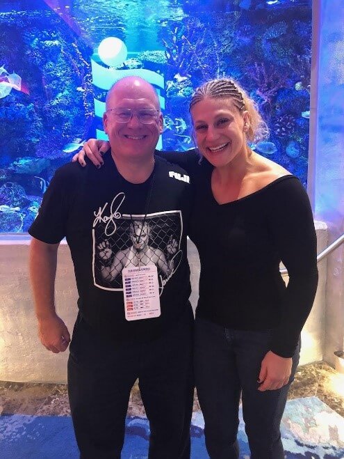 Roy with Kayla Harrison 
