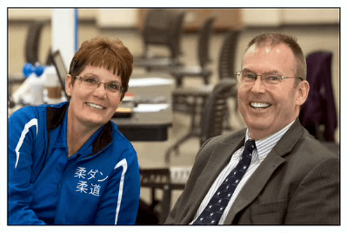 With Vicky Daniels at 2018 USJF/JA Summer/Junior Nationals. Jim Murray was tournament director.