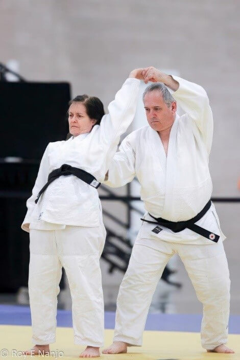 Karen and Terence McPartland performing ju-no-kata