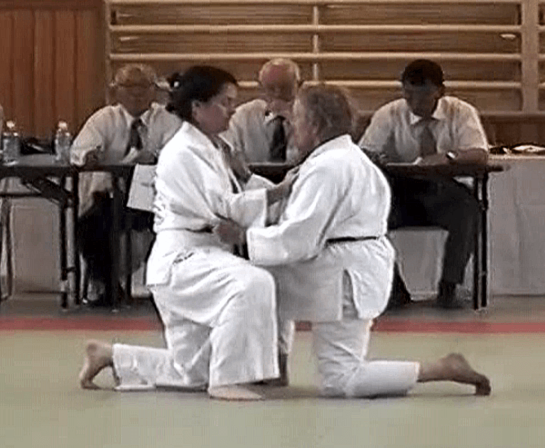 Karen and Peggy Whilden performing katame-no-kata